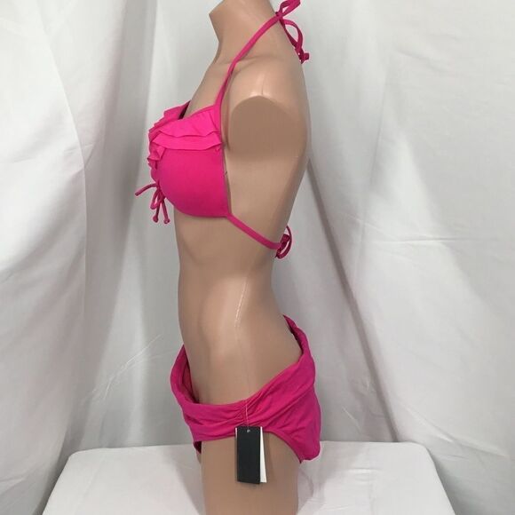 Kenneth Cole Reaction Molded Cup Ruffle Bikini (E) - Picture 3 of 7